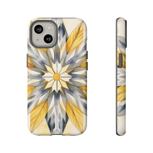 Sunshine Bloom Mosaic - Impact Resistant Phone Case iPhone 14 Matte